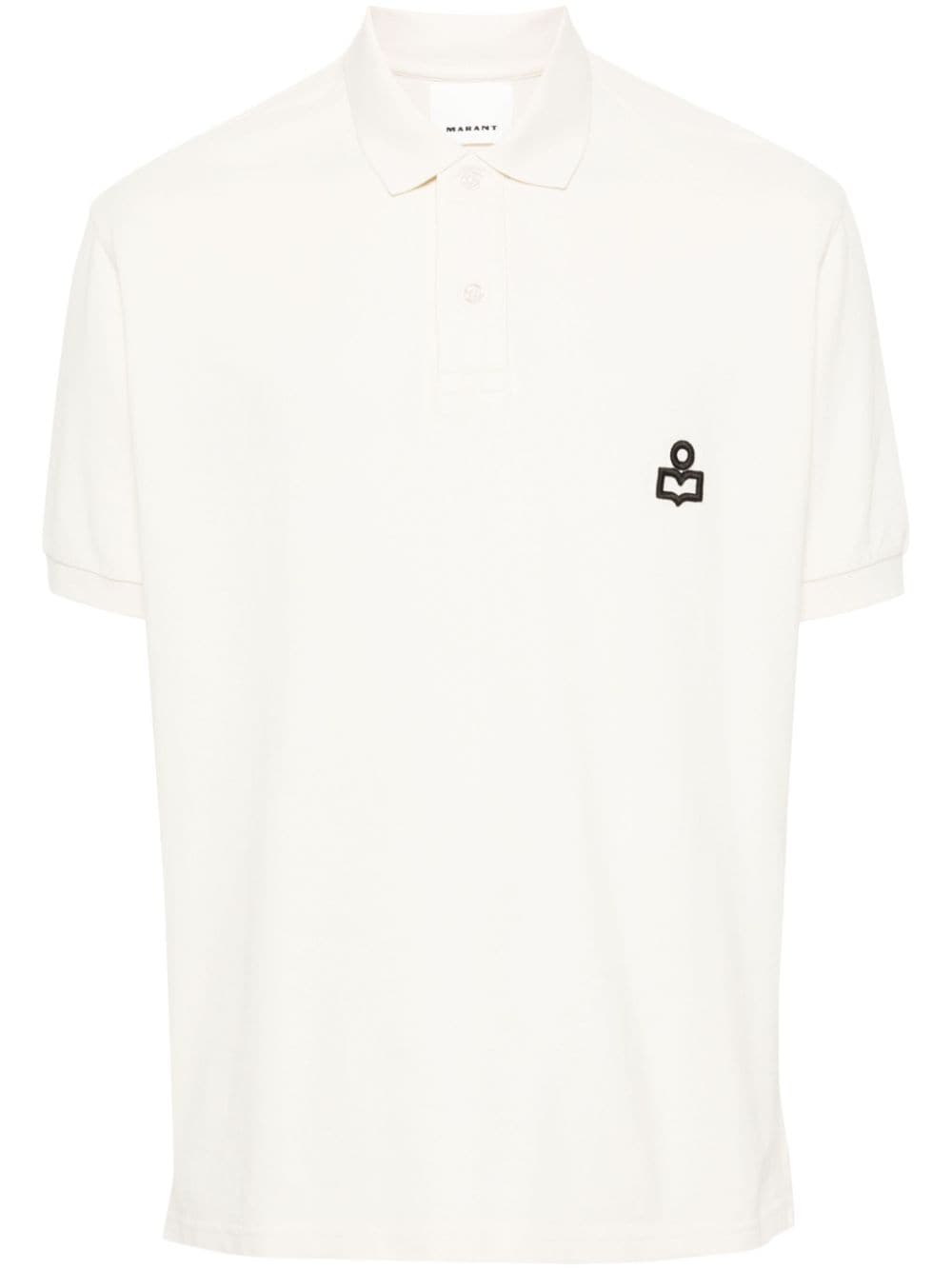 Marant Afko Cotton Polo Shirt In Neutrals