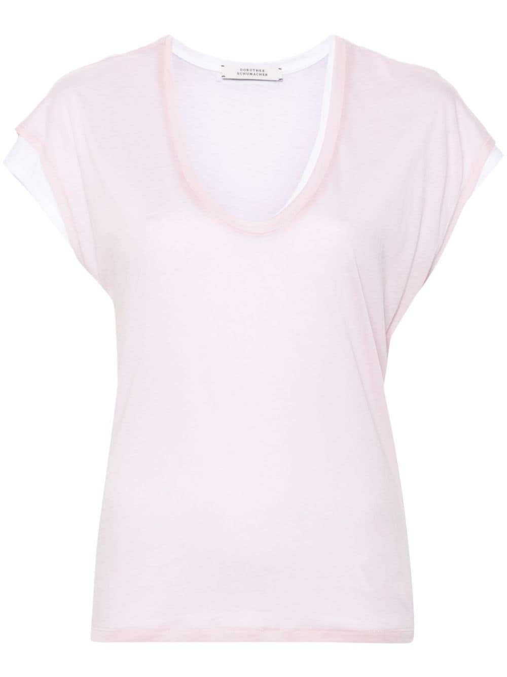 dorothee schumacher t-shirt layer love - rose