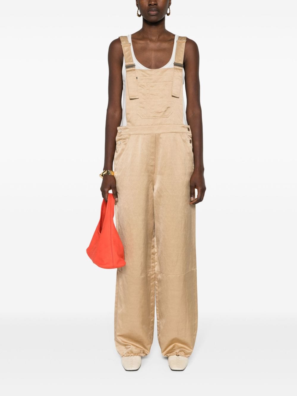 Shop Dorothee Schumacher Slouchy Coolness Jumpsuit In Gold