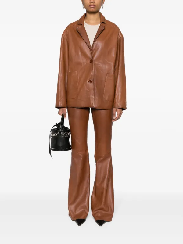 【Dorothee Schumacher】 Sleek Statementレザーフレアパンツ SLEEK STATEMENT pants | Dorothee Schumacher