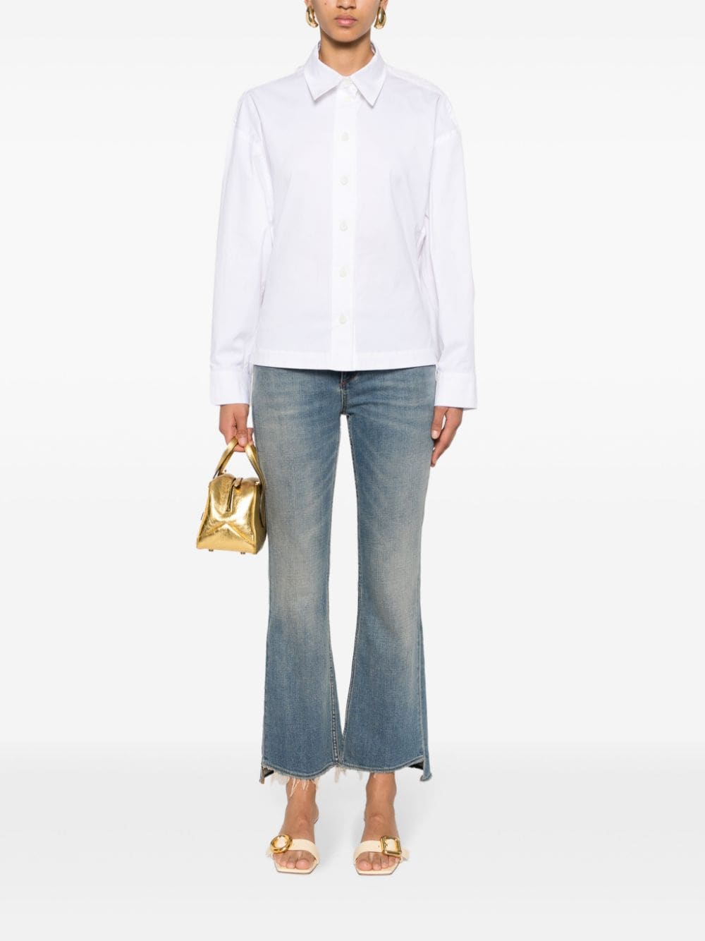 Shop Dorothee Schumacher Mid-rise Bootcut Jeans In 蓝色