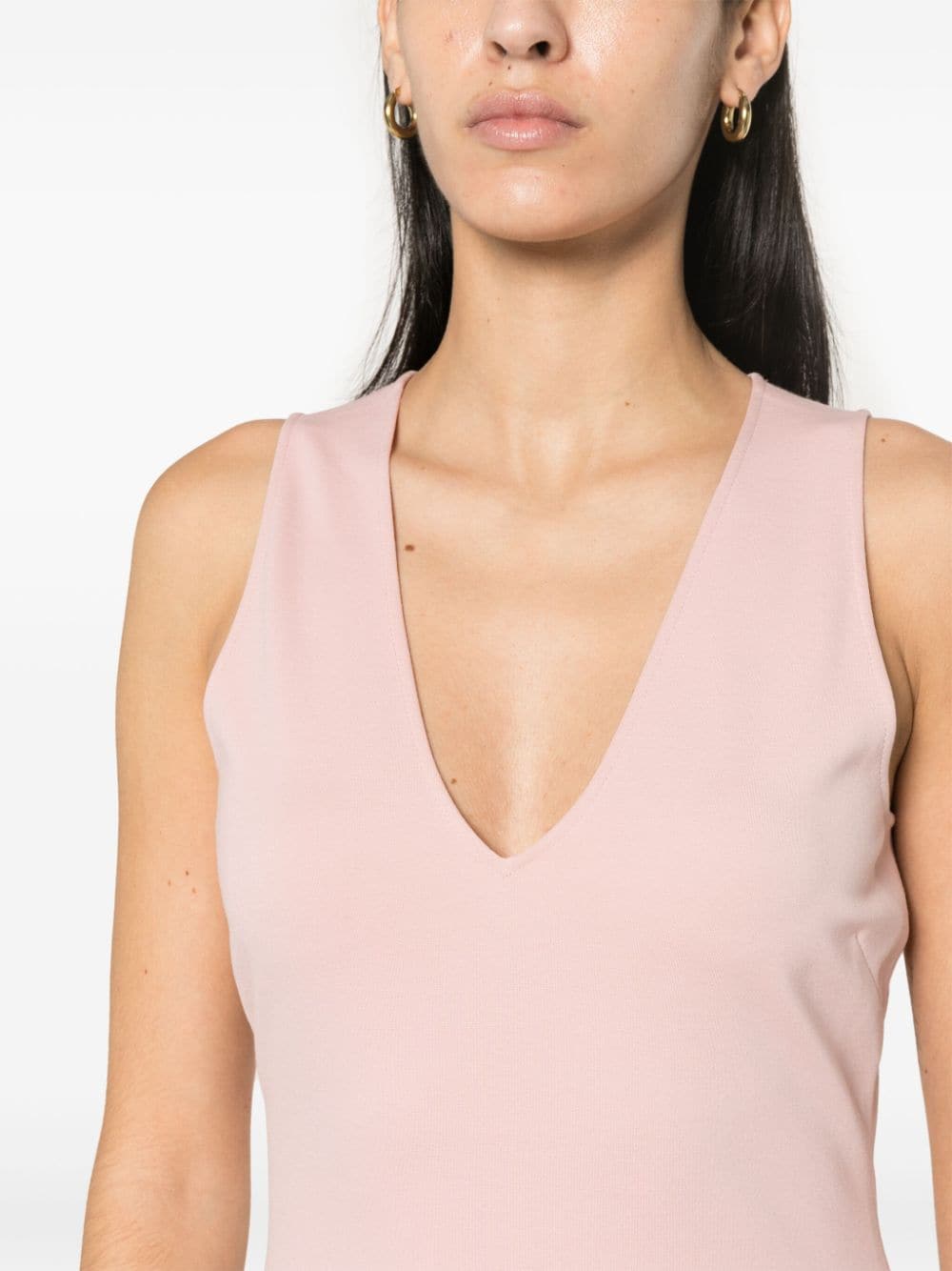 Shop Dorothee Schumacher V-neck Sleeveless Top In Pink