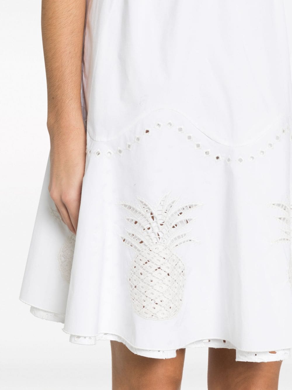 Shop Dorothee Schumacher Flared Sleeveless Dress In White