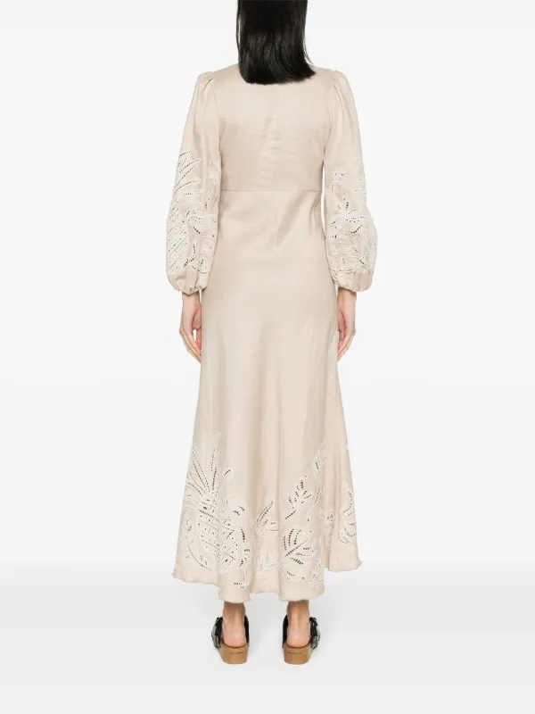 sachin and babi light blue dress Maxi Dress for Women, Embroidered Linen Dress, Black Linen Dress, Made to Order, Custom Made, Plus Size