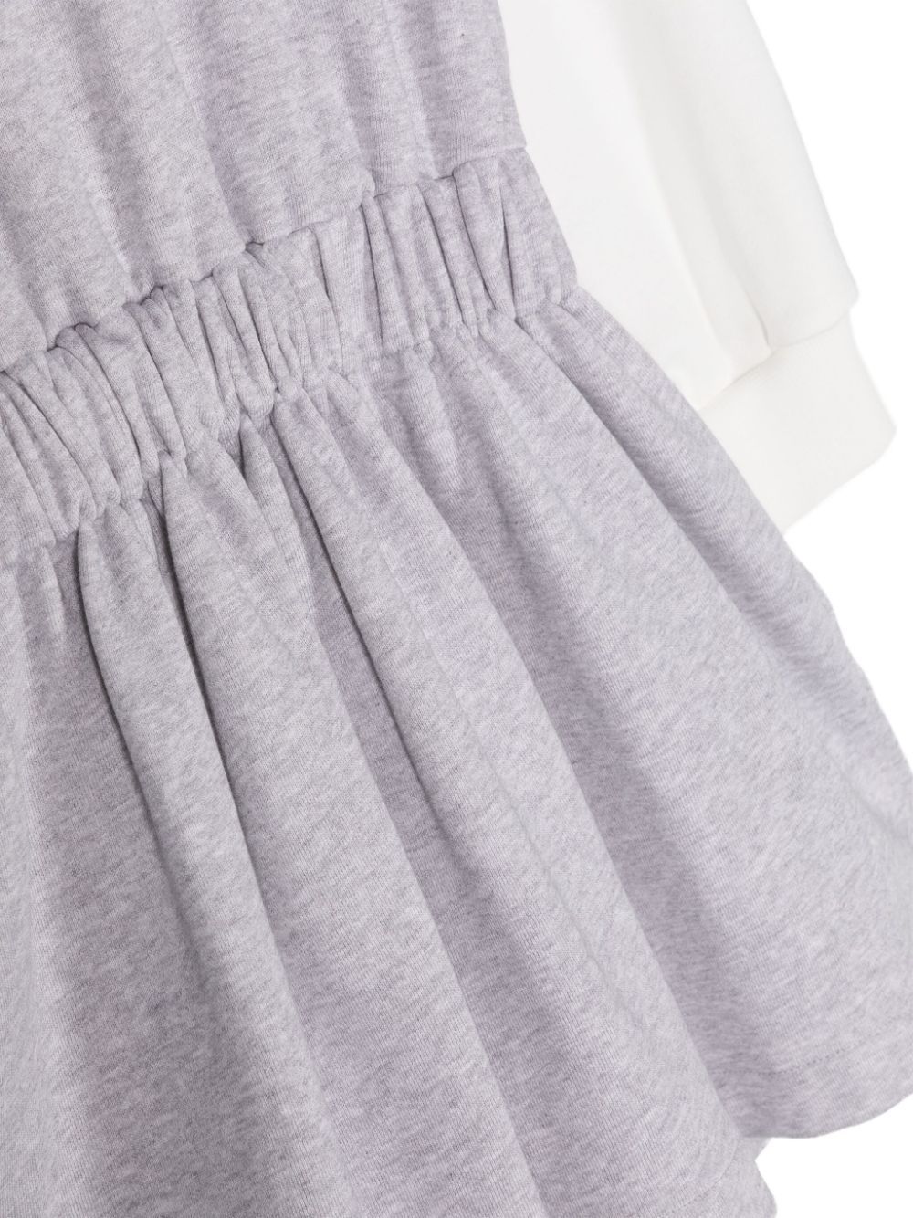 Shop Fendi Logo-embroidered Jersey Minidress In Grey