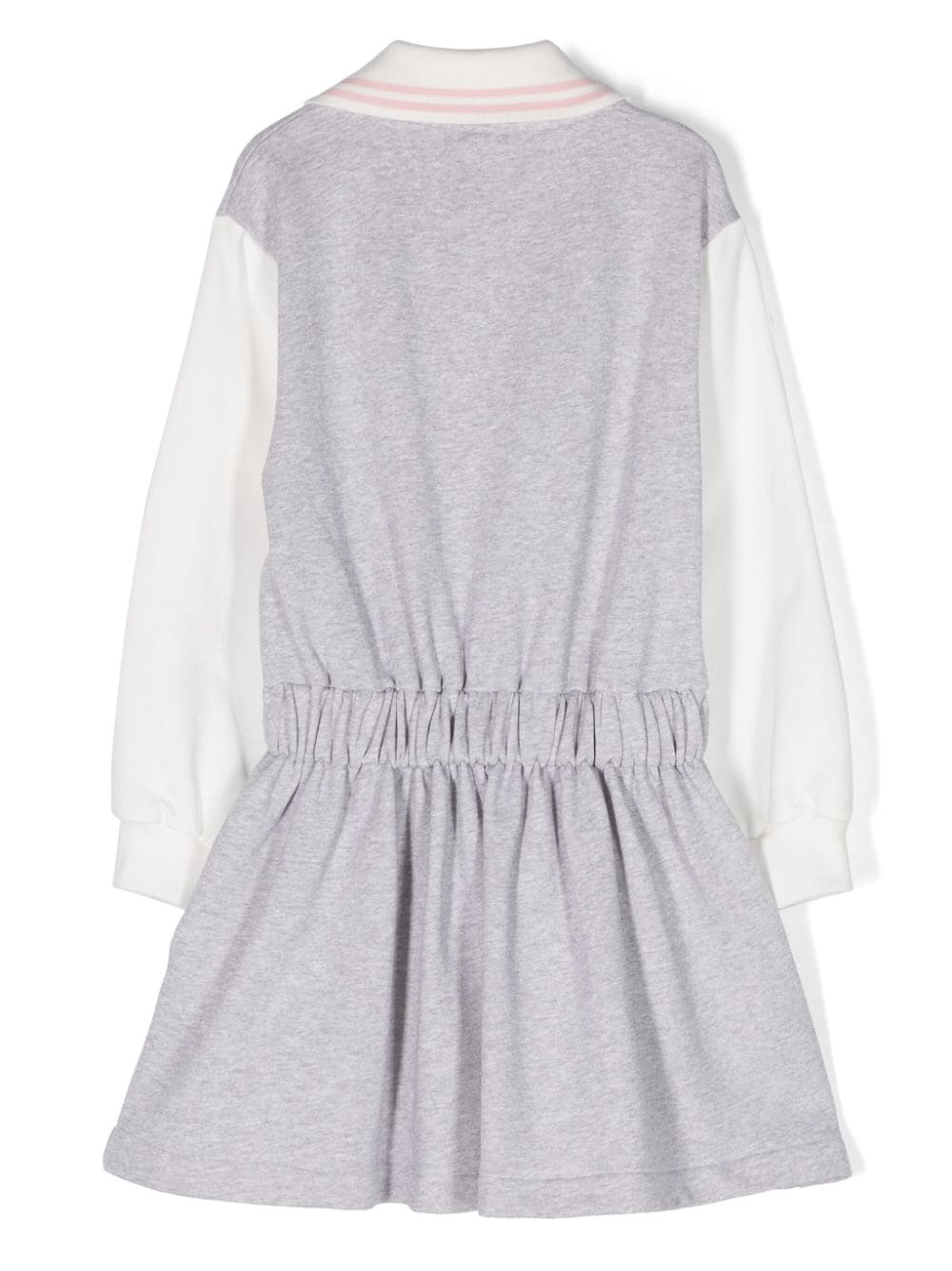 Shop Fendi Logo-embroidered Jersey Minidress In Grey