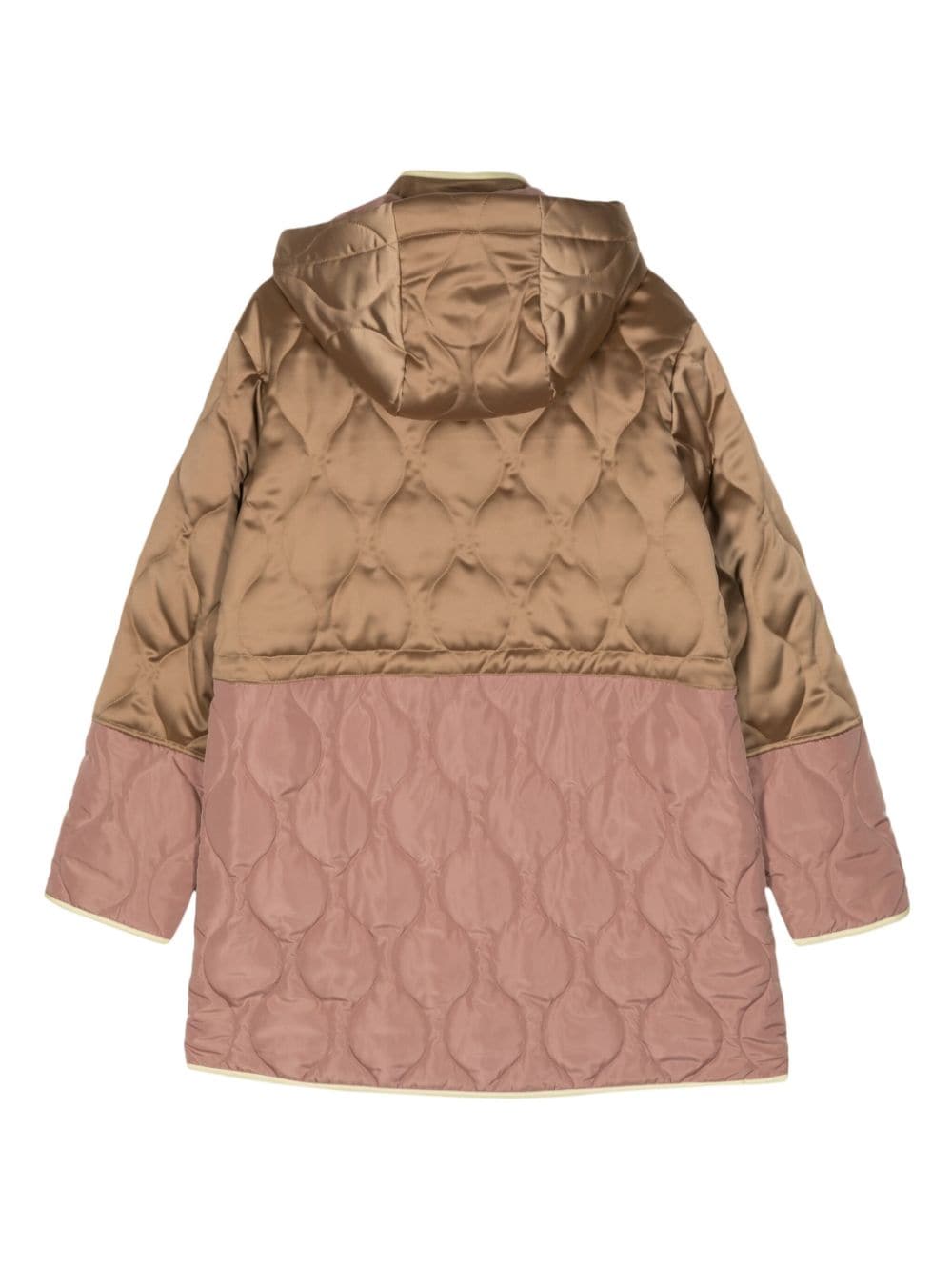 Shop Ps By Paul Smith Two-tone Quilted Coat In Brown