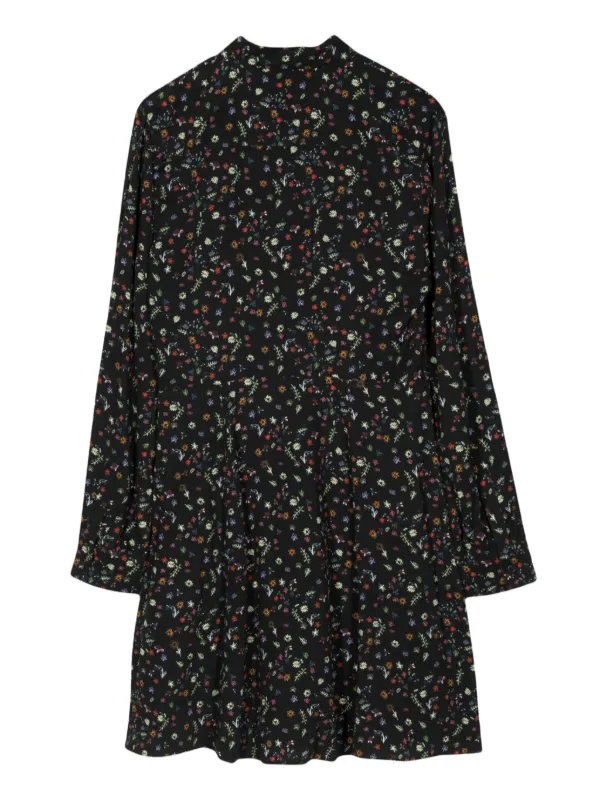 PS Paul Smith floral-print stripe-detail Dress | Black | FARFETCH GE PS Paul Smith floral-print stripe-detail Dress | Black | FARFETCH GE