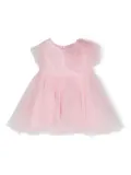 Monnalisa point d’esprit flared dress - Pink