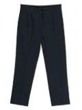 Monnalisa pinstripe-pattern cotton trousers - Blue