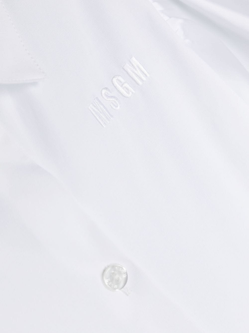 Shop Msgm Bow-detail Shirt In Weiss