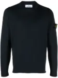 Stone Island Compass-appliqué cotton-blend jumper - Blue