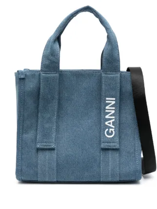 GANNI Tech Denim Tote Bag | Blue | FARFETCH BE GANNI Tech Denim Tote Bag | Blue | FARFETCH BE