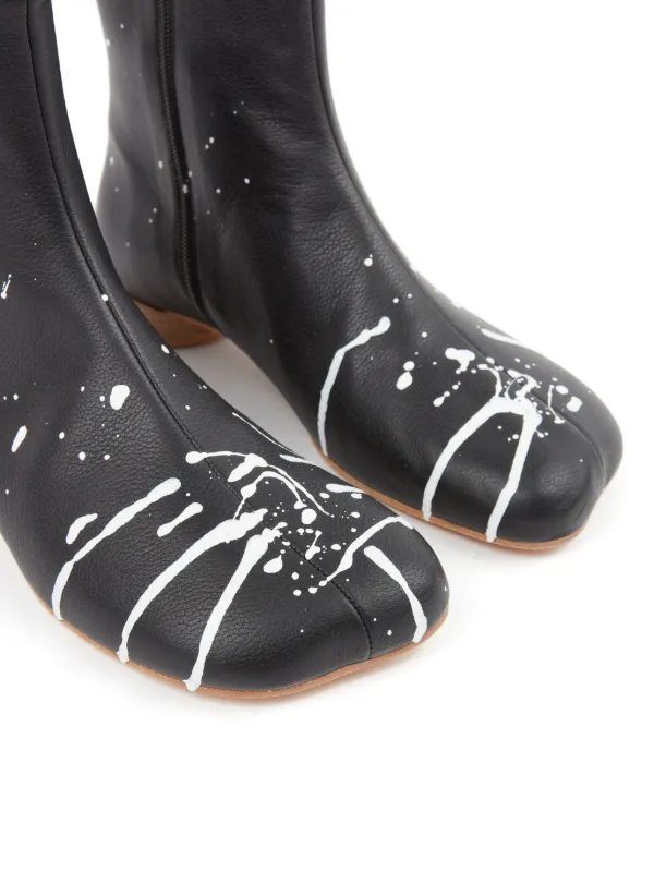 MM6 Maison Margiela Anatomic 30mm Paint splatter-detail Boots 