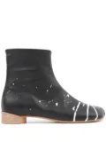 MM6 Maison Margiela Anatomic 30mm paint splatter-detail boots - Black