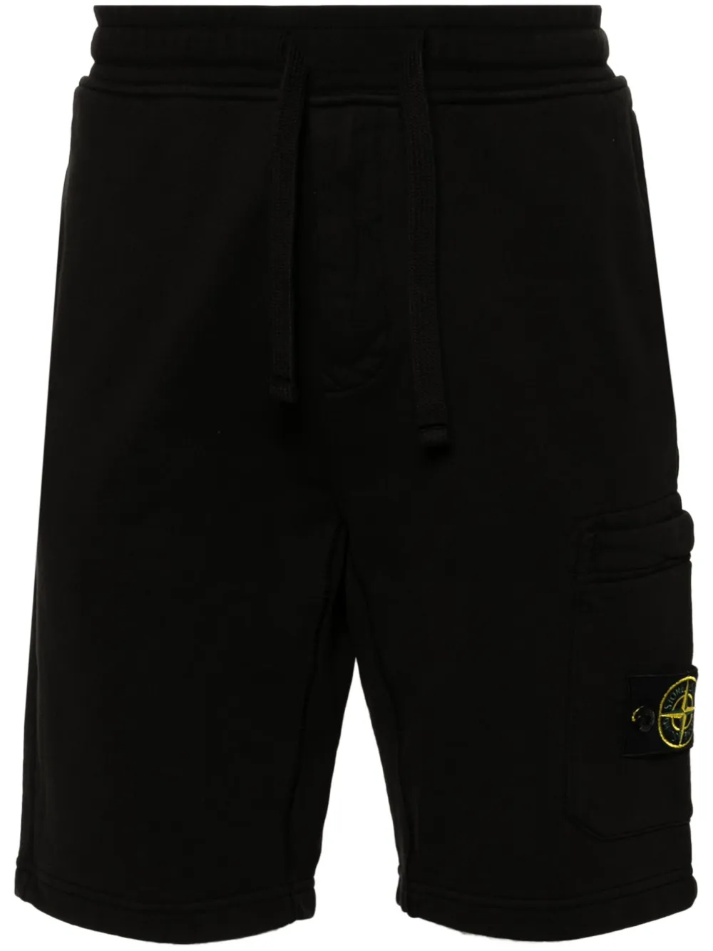 Stone Island Compass-badge cotton track shorts - Nero