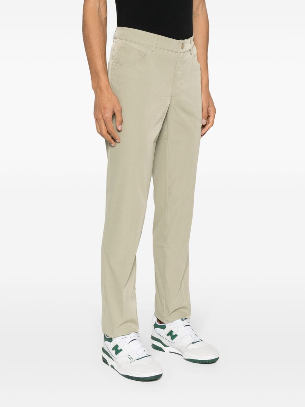 Shop Lacoste Logo-patch Twill Trousers In Green