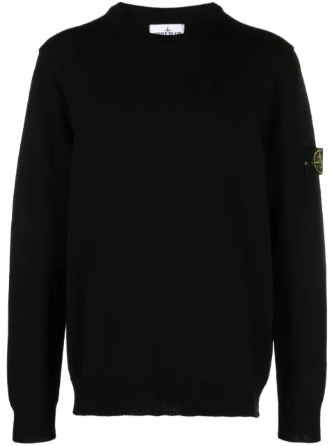 Stone Island suéter con parche Compass