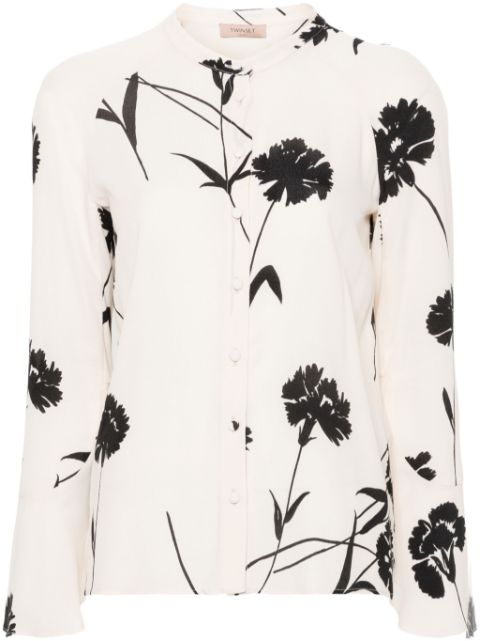 TWINSET floral-print cady shirt
