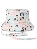 Maison Michel Angele graphic-print cotton bucket hat - White