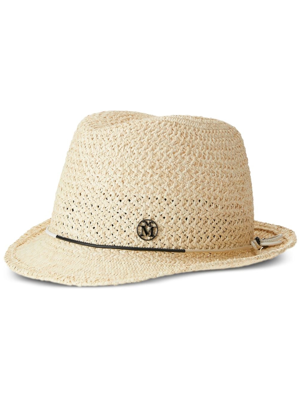 Maison Michel Logo-appliqué Fedora Hat In Neutral