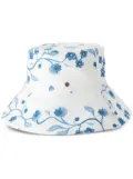 Maison Michel Charlotte floral-print bucket hat - White