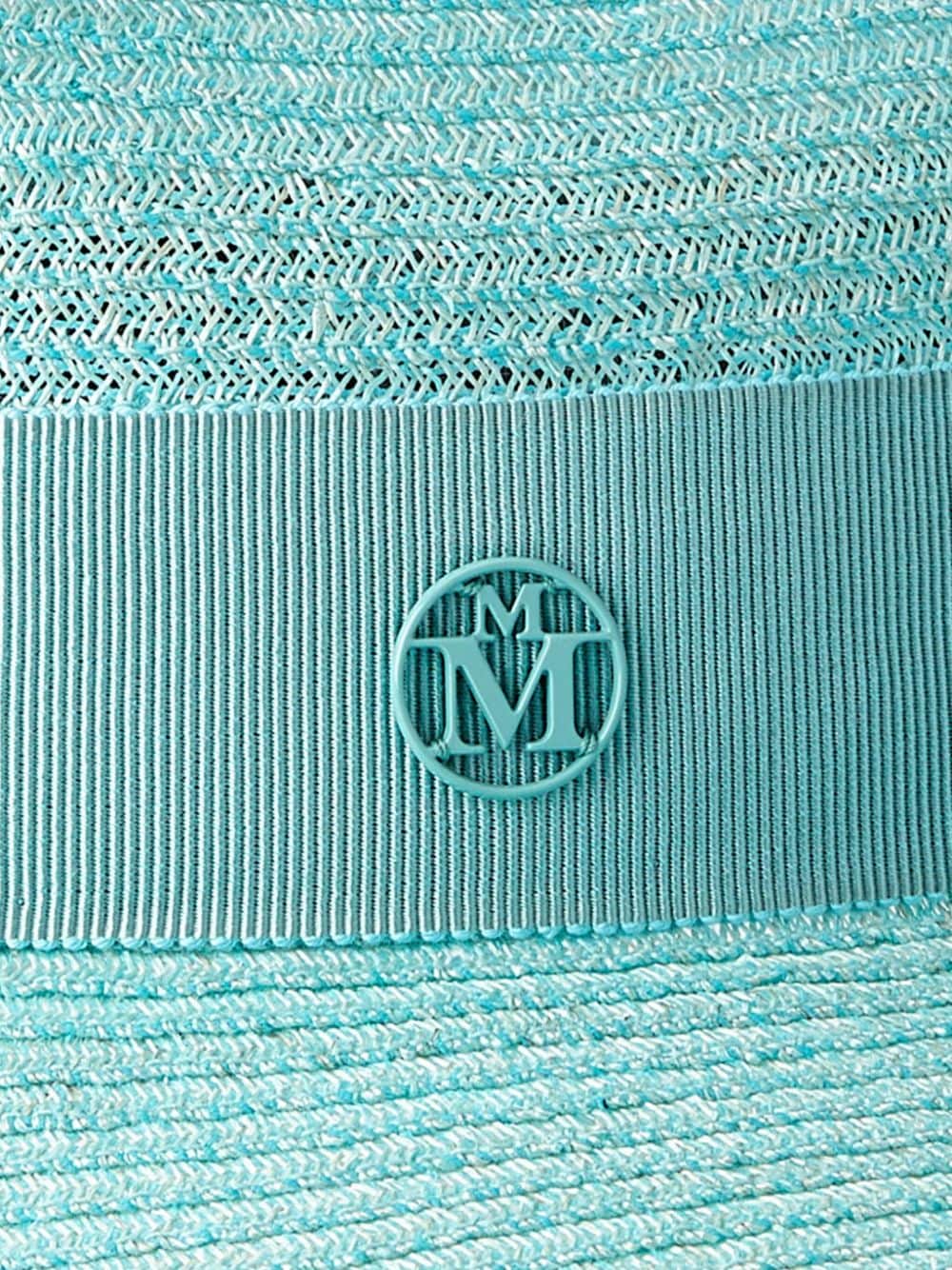 Shop Maison Michel Henrietta Straw Fedora Hat In Blue
