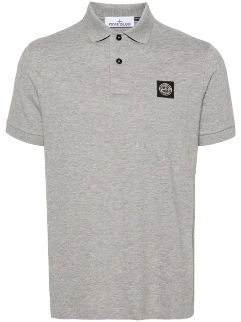 Stone Island playera tipo polo con parche Compass