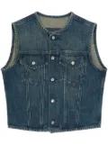 MM6 Maison Margiela stonewashed denim gilet - Blue