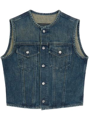 Gilet en jean online long femme