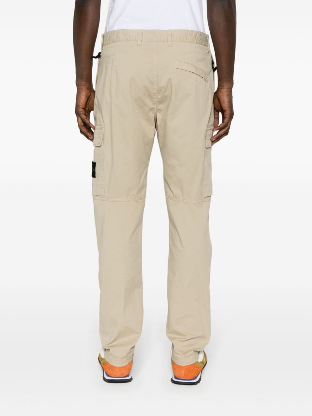 Shop Stone Island Compass-badge Cargo Trousers In Neutrals