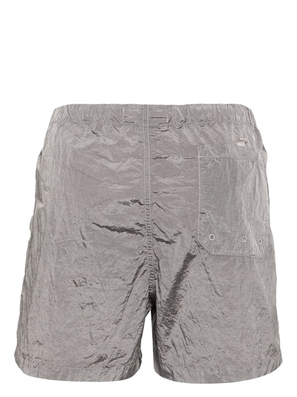 Shop Stone Island Compass-patch Swim Shorts In Grey