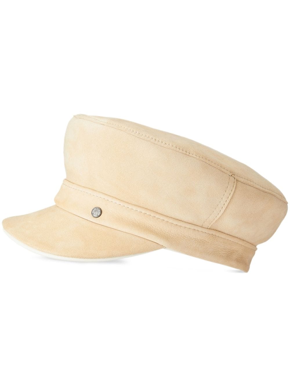 Maison Michel New Abby Reversible Leather Cap In Neutrals