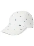 Maison Michel Tiger floral-print cap - White