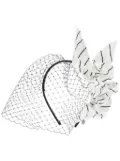 Maison Michel Clementine sequin-embellished veil - Black