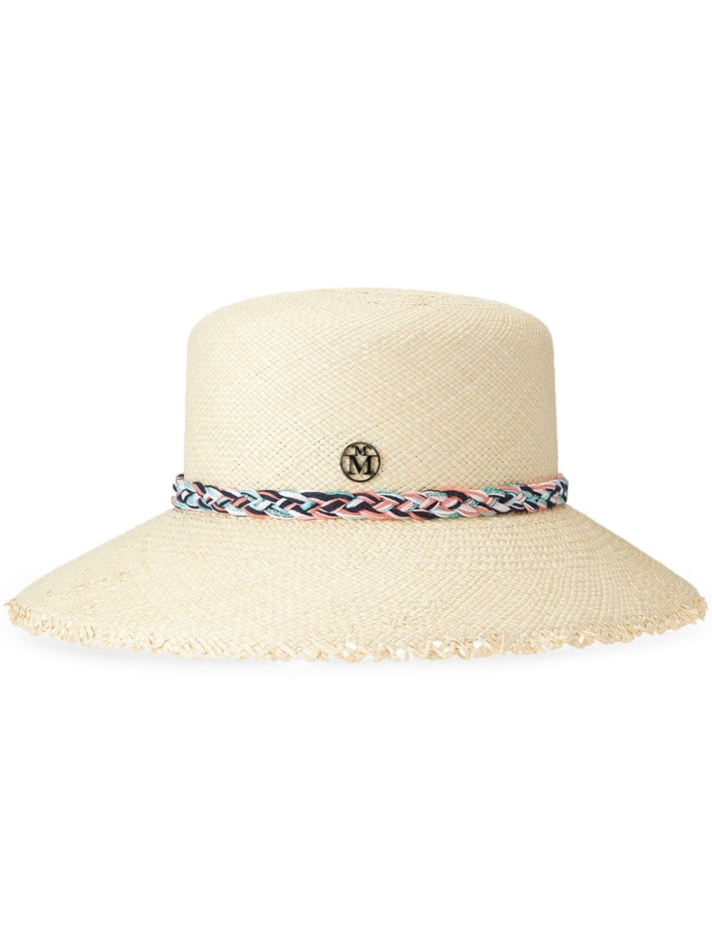 Shop Maison Michel New Kendall Braided-strap Hat In Neutrals