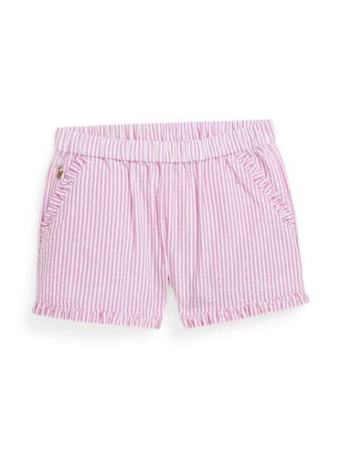 Ralph Lauren Kids striped seersucker cotton shorts