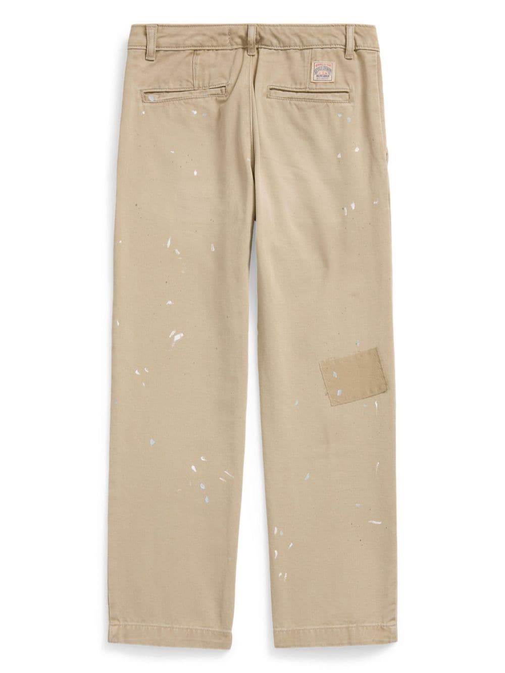 Ralph Lauren Kids Broek met wijde pijpen en patchwork - Beige