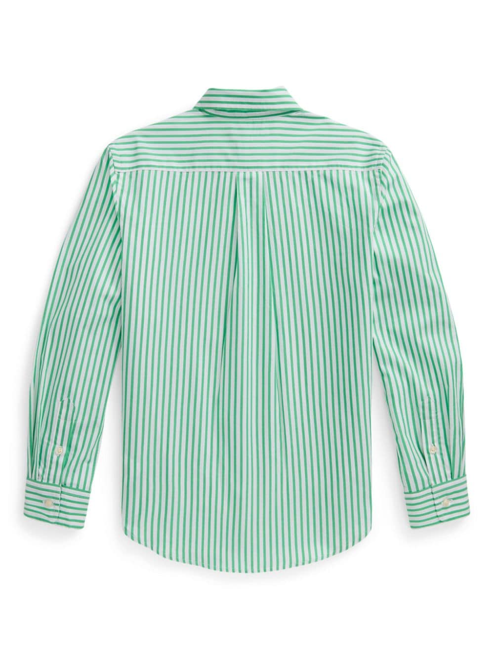 Shop Ralph Lauren Striped Cotton Shirt In Green