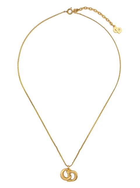 Christian Dior Pre-Owned 2000s CD-pendant polished necklace