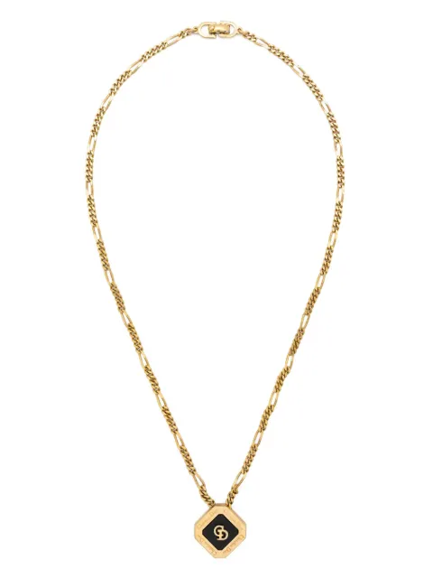 Christian Dior Pre-Owned collar con dije del logo CD 1990