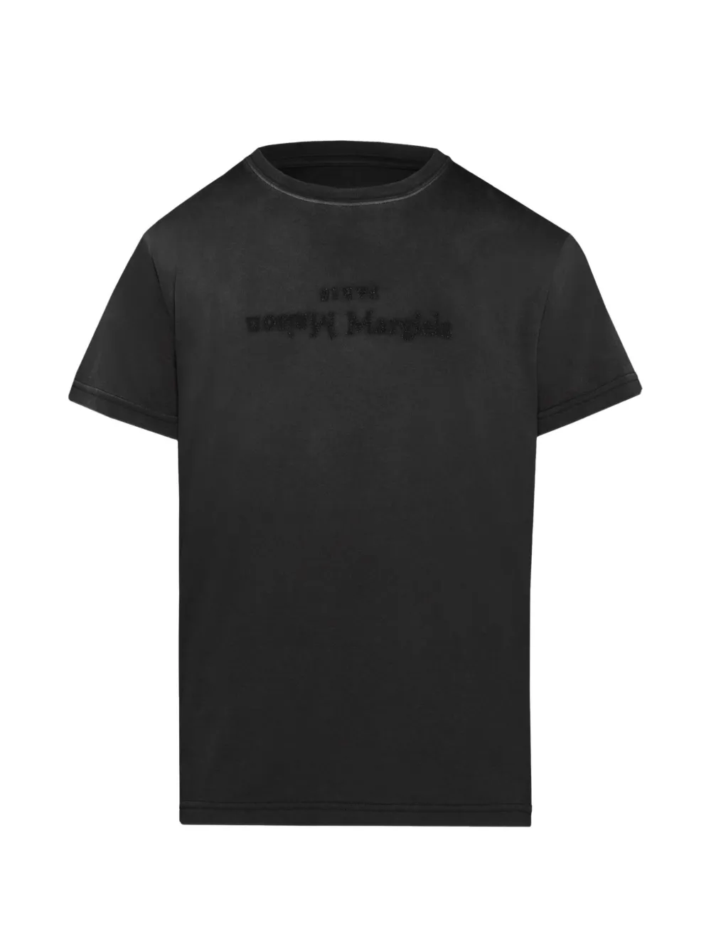 Maison Margiela Katoenen T-shirt met logoprint Zwart