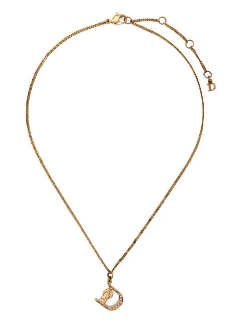 Christian Dior Pre-Owned collar con dije D Saddle 1990
