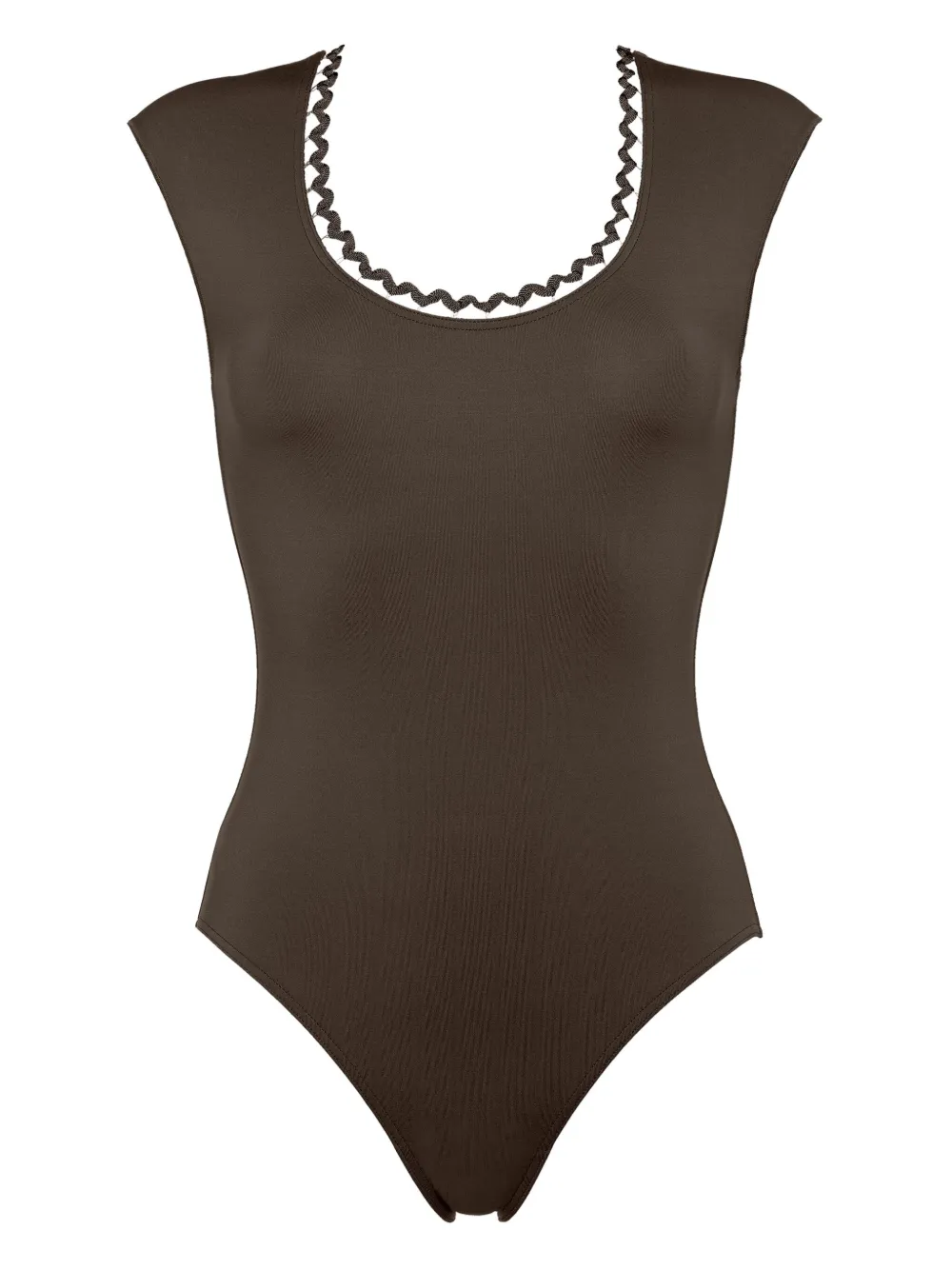 Eres Party Scalloped Swimsuit In Brown