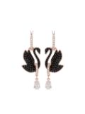 Swarovski Swan drop earrings - Pink