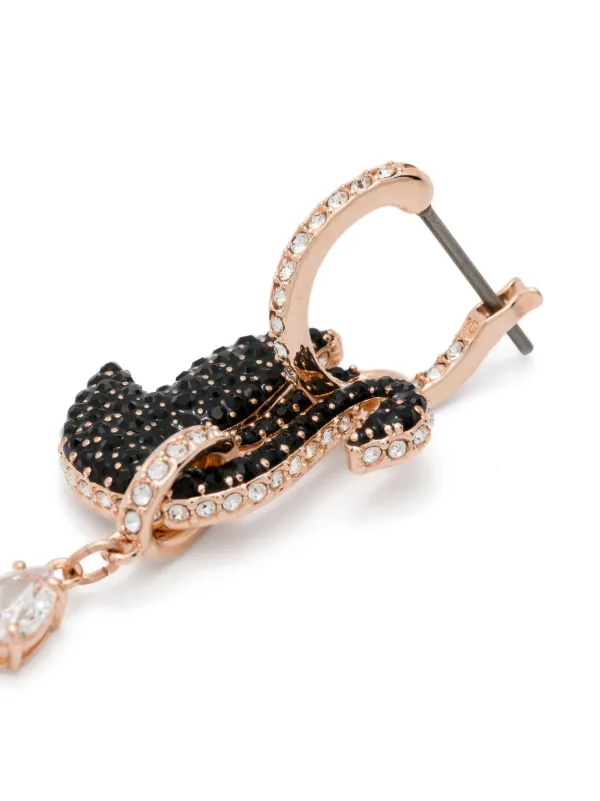 Swarovski Swan Drop Earrings Pink FARFETCH ID