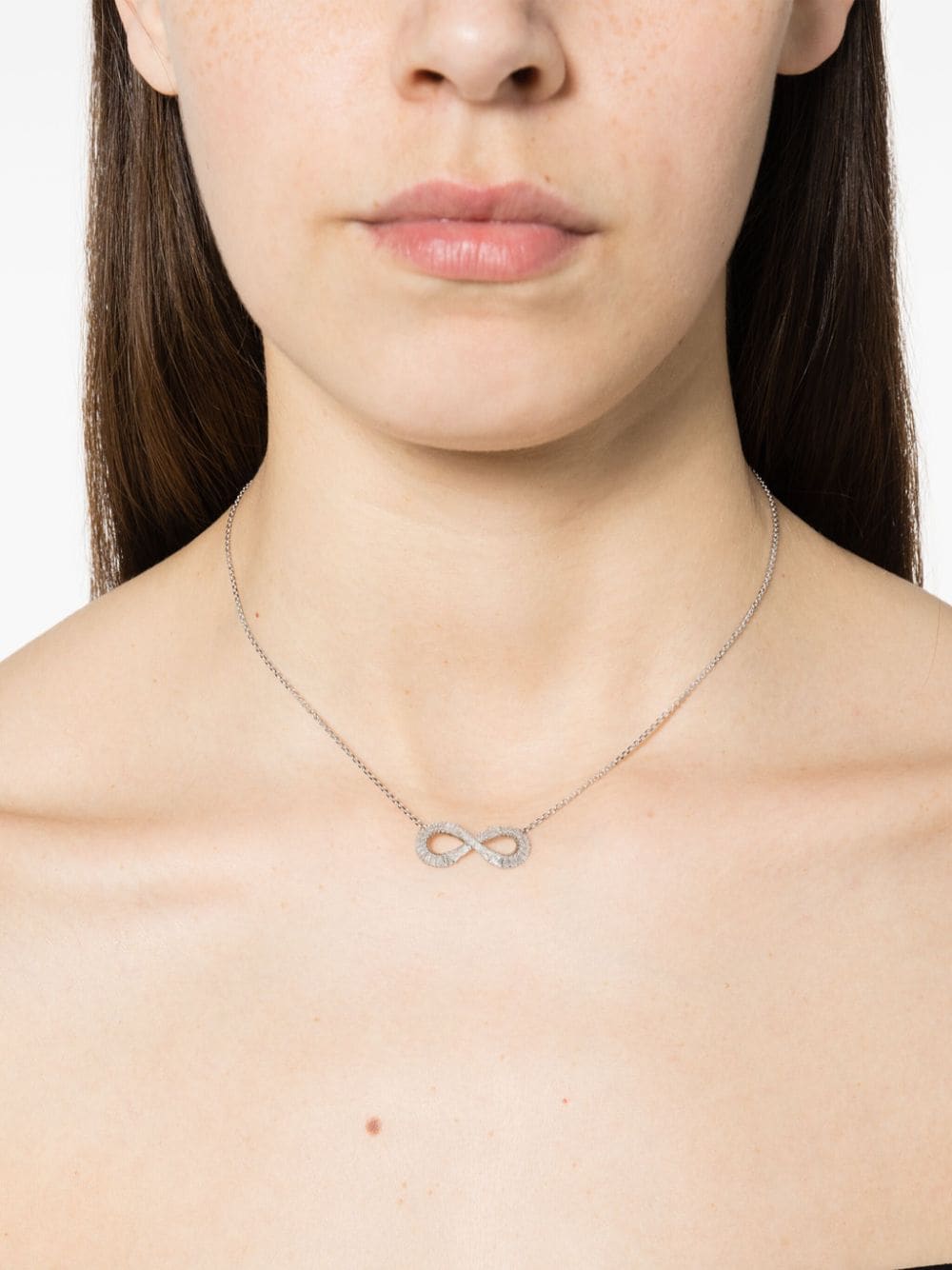 Shop Swarovski Infinity-pendant Necklace In 银色