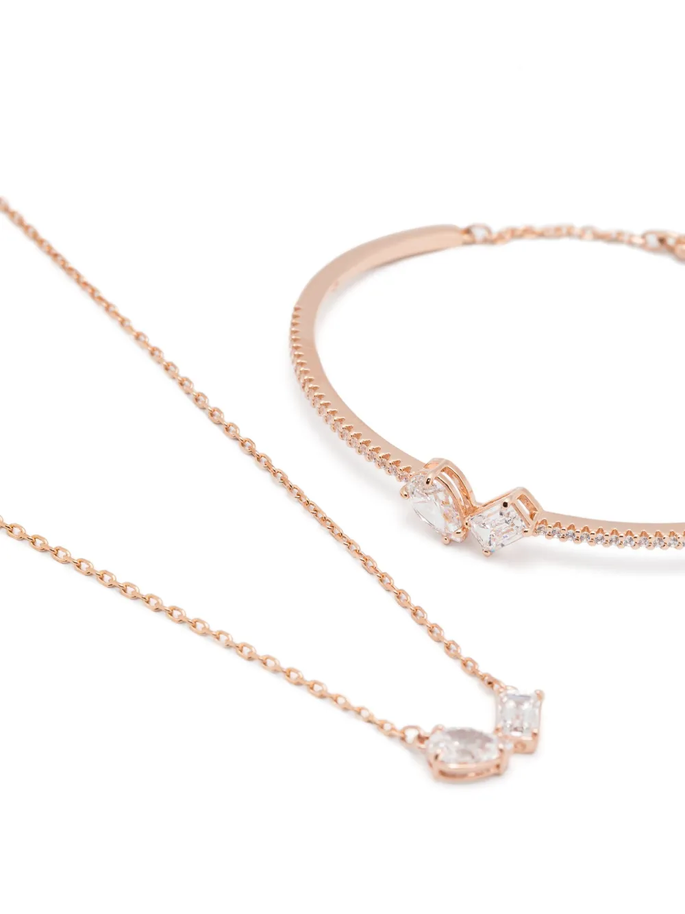 Swarovski Mesmera Pear-cut Set In Gold