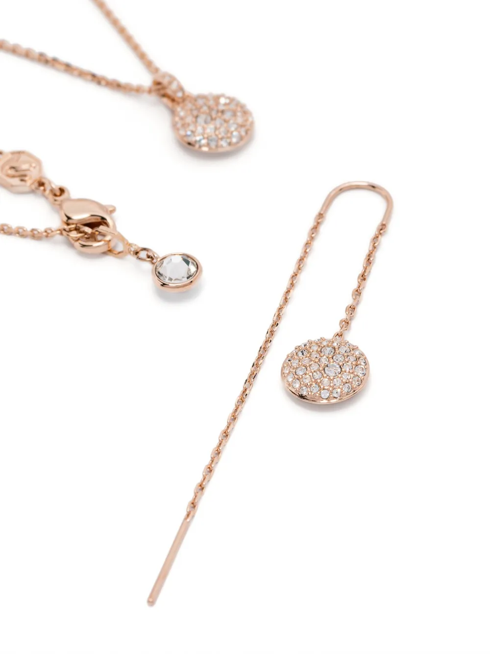 Swarovski White, Rose Gold-tone Meteora Set, 2 Piece In Gold