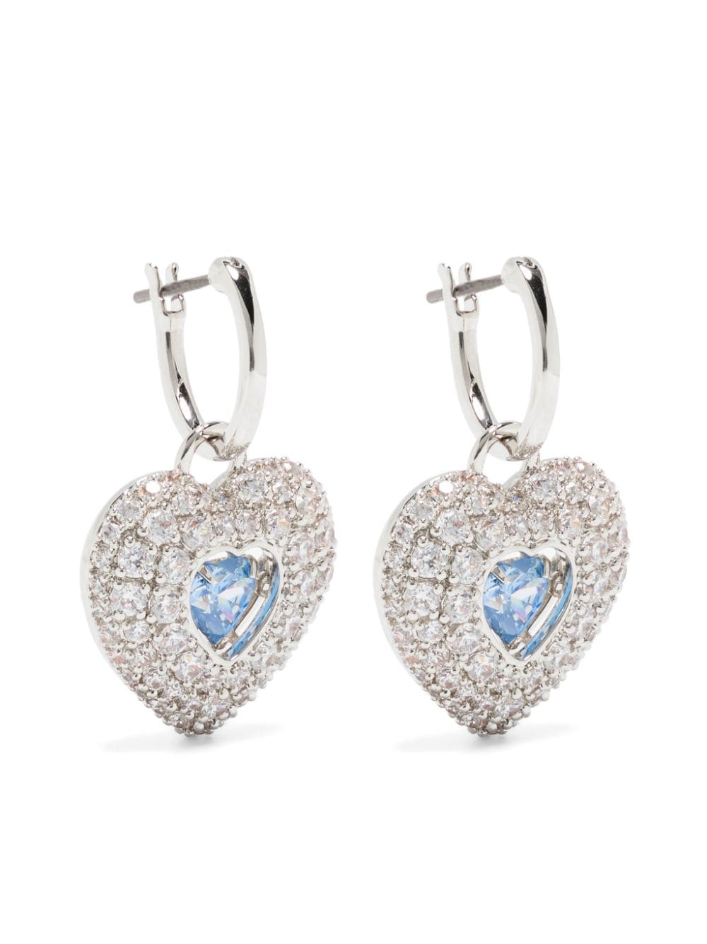 Swarovski Hyperbola Heart Earrings In Silber